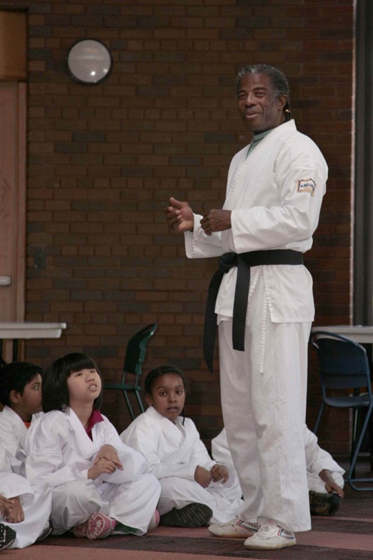 Sensei Colin Ninvalle teaching Wadoka students